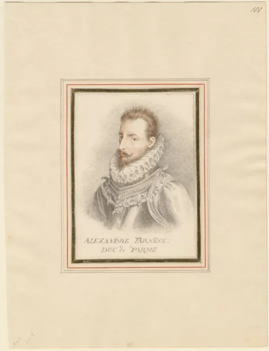Framed Print : Alexander Farnese (1545-1592), Duke of Parma. Artist: Anonymous
