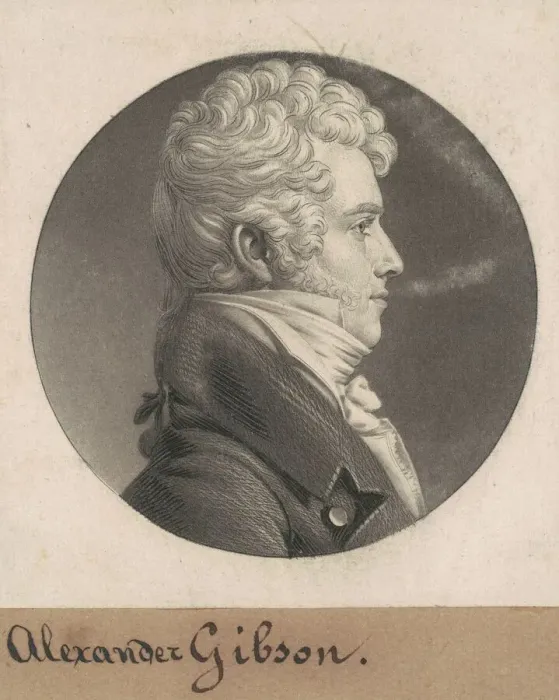 Framed Print : Alexander Gibson, 1808. Creator: Charles Balthazar Julien Fevret de Saint-Memin Framed Print : Alexander Gibson, 1808. Creator: Charles Balthazar Julien Fevret de Saint-Memin