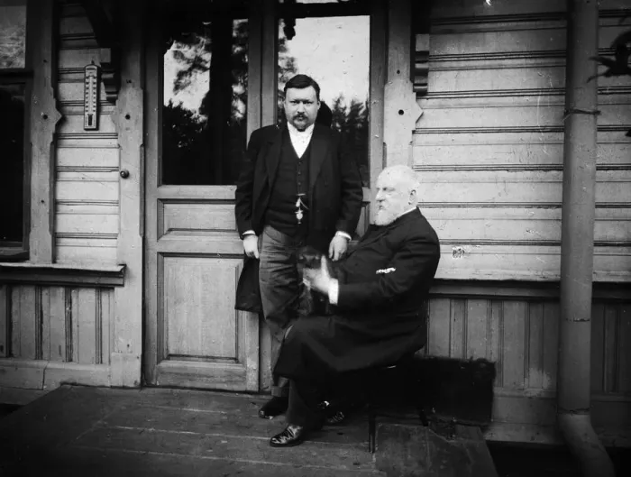 Framed Print : Alexander Glazunov (1865-1936) and Mily Balakirev (1837-1910) Framed Print : Alexander Glazunov (1865-1936) and Mily Balakirev (1837-1910)