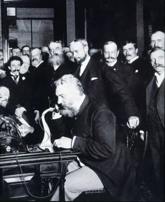 Framed Print : Alexander Graham Bell (USA, 1847-1922), engineer Framed Print : Alexander Graham Bell (USA, 1847-1922), engineer