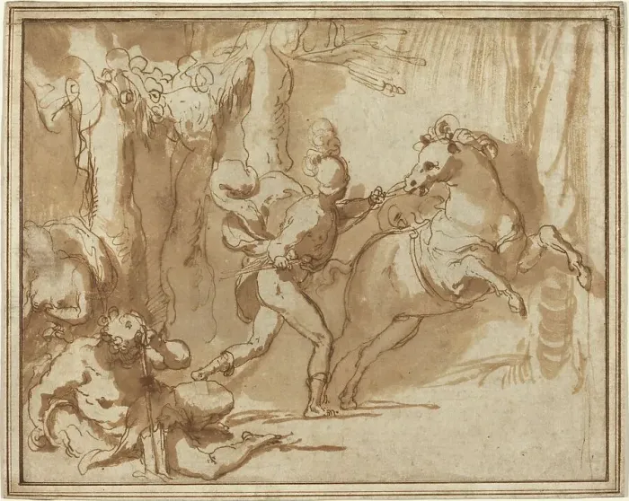 Framed Print : Alexander the Great and Bucephalus, c. 1553. Creator: Taddeo Zuccaro Framed Print : Alexander the Great and Bucephalus, c. 1553. Creator: Taddeo Zuccaro