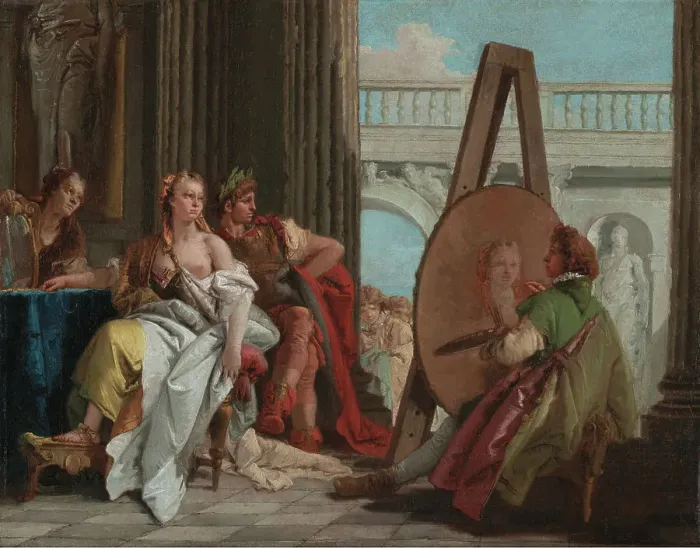 Framed Print : Alexander the Great and Campaspe in the Studio of Apelles, about 1740. Creator: Giovanni Battista Tiepolo Framed Print : Alexander the Great and Campaspe in the Studio of Apelles, about 1740. Creator: Giovanni Battista Tiepolo
