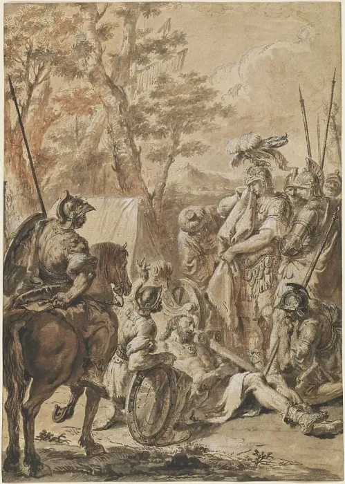 Framed Print : Alexander the Great before the Corpse of Darius, 1750s / 1760s. Creator: Francesco Fontebasso Framed Print : Alexander the Great before the Corpse of Darius, 1750s / 1760s. Creator: Francesco Fontebasso