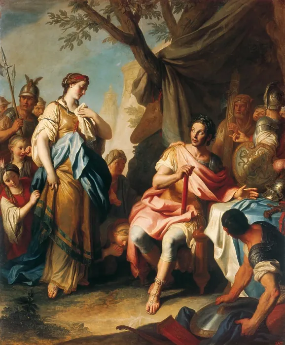 Framed Print : Alexander the Great and Roxana, 1756. Creator: Rotari, Pietro Antonio (1707-1762) Framed Print : Alexander the Great and Roxana, 1756. Creator: Rotari, Pietro Antonio (1707-1762)