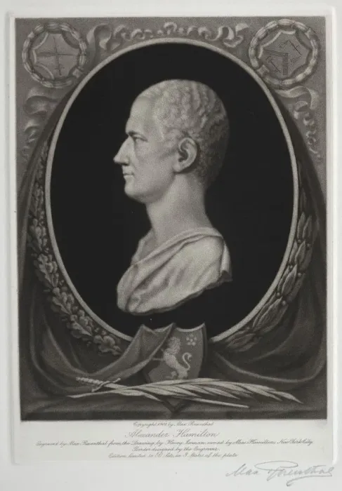 Framed Print : Alexander Hamilton, 1901. Creator: Max Rosenthal (American, 1833-1918) Framed Print : Alexander Hamilton, 1901. Creator: Max Rosenthal (American, 1833-1918)