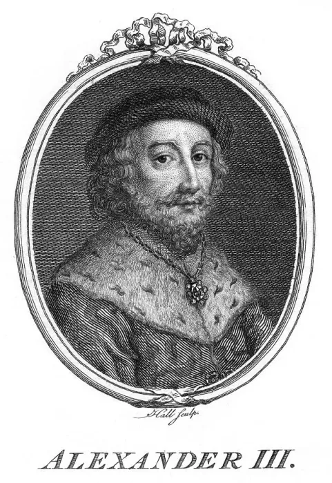 Framed Print : Alexander III, King of Scotland. Artist: Hall Framed Print : Alexander III, King of Scotland. Artist: Hall