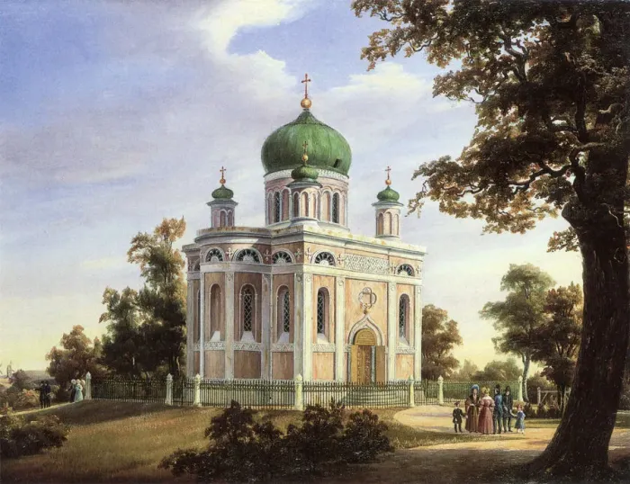 Framed Print : Alexander Nevsky Church at Potsdam, 1838. Artist: Freydanck, Carl Daniel (1811-1887) Framed Print : Alexander Nevsky Church at Potsdam, 1838. Artist: Freydanck, Carl Daniel (1811-1887)