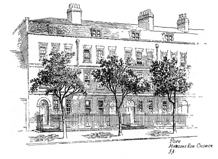 Framed Print : Alexander Pope, Mawsons Row, Chiswick, London, 1912. Artist: Frederick Adcock Framed Print : Alexander Pope, Mawsons Row, Chiswick, London, 1912. Artist: Frederick Adcock