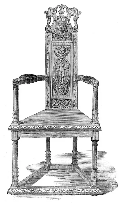 Framed Print : Alexander Pope's Chair, 1862. Creator: Unknown Framed Print : Alexander Pope's Chair, 1862. Creator: Unknown