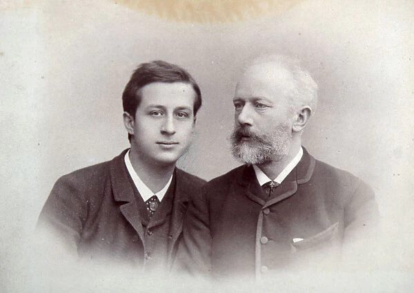 Alexander Siloti, Russian pianist and conductor, and Peter Tchaikovsky, Russian composer, 1888