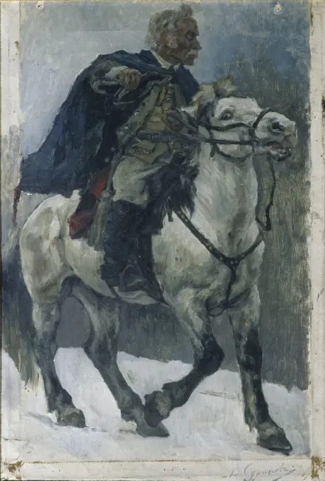 Framed Print : Alexander Suvorov on horseback, 1897-1898. Artist: Surikov, Vasili Ivanovich (1848-1916) Framed Print : Alexander Suvorov on horseback, 1897-1898. Artist: Surikov, Vasili Ivanovich (1848-1916)