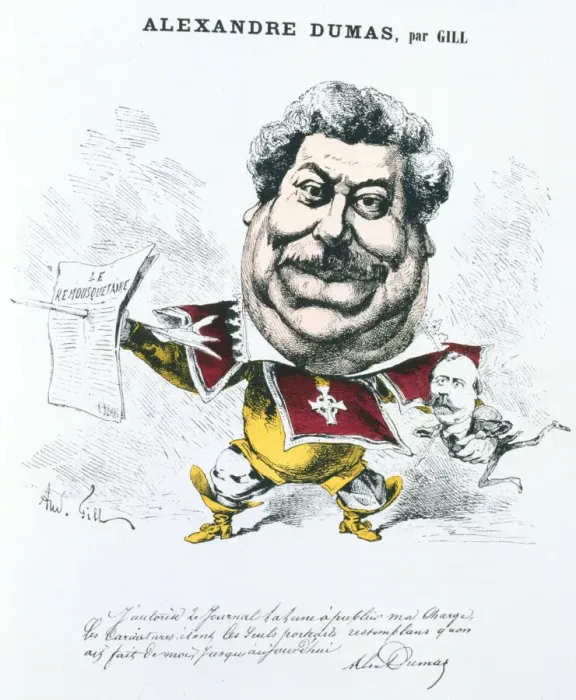 Framed Print : Alexandre Dumas the Elder, French novelist and playwright, c1860-1885 Artist: Andre Gill Framed Print : Alexandre Dumas the Elder, French novelist and playwright, c1860-1885 Artist: Andre Gill
