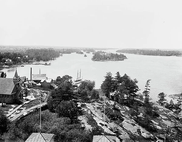 Alexandria Bay south from the Thousand Island House, Thousand Islands, N.Y. c1901. Creator: Unknown