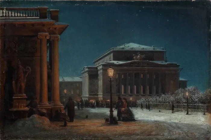 Framed Print : The Alexandrinsky Theatre in Saint Petersburg, 1870s. Artist: Vereshchagin, Pyotr Petrovich (1836-1886) Framed Print : The Alexandrinsky Theatre in Saint Petersburg, 1870s. Artist: Vereshchagin, Pyotr Petrovich (1836-1886)