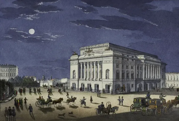 Framed Print : The Alexandrinsky Theatre in Saint Petersburg, First half of the 19th cent Artist: Beggrov, Karl Petrovich (1799-1875) Framed Print : The Alexandrinsky Theatre in Saint Petersburg, First half of the 19th cent Artist: Beggrov, Karl Petrovich (1799-1875)