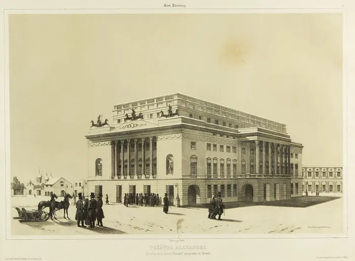Framed Print : The Alexandrinsky Theatre in Saint Petersburg, c. 1840. Artist: Durand, Andre (1807-1867) Framed Print : The Alexandrinsky Theatre in Saint Petersburg, c. 1840. Artist: Durand, Andre (1807-1867)