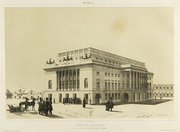 The Alexandrinsky Theatre in Saint Petersburg, c. 1840. Artist: Durand, Andre (1807-1867)