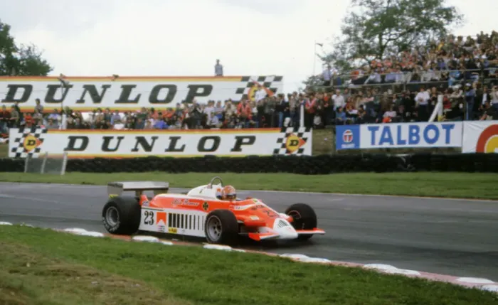 Framed Print : Alfa Romeo Tipo 179, Giacomelli, 1980 British Grand Prix at Brands Hatch. Creator: Unknown Framed Print : Alfa Romeo Tipo 179, Giacomelli, 1980 British Grand Prix at Brands Hatch. Creator: Unknown