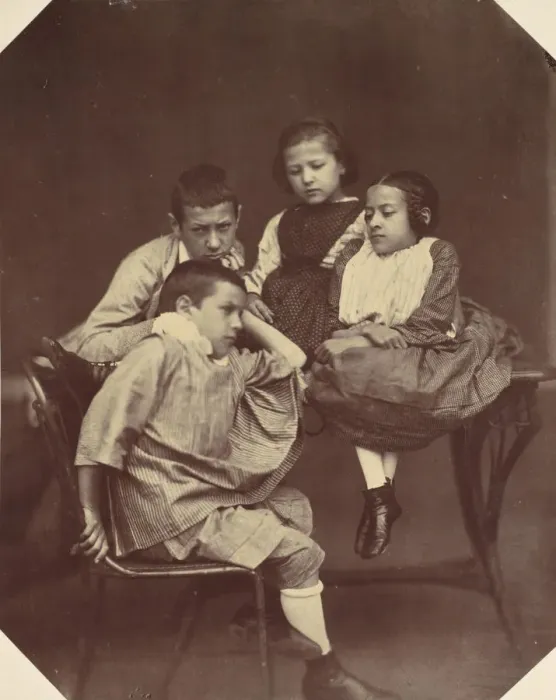 Framed Print : Alfons, Eugen, Marie, and Hermine Antoine, 1850s-60s. Creator: Franz Antoine Framed Print : Alfons, Eugen, Marie, and Hermine Antoine, 1850s-60s. Creator: Franz Antoine