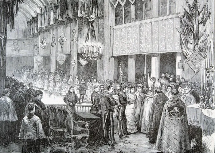 Framed Print : Alfonso XII Rey De Espana. 1857 - 1885 Boda De Alfonso XII Con Mercedes De Orleans Framed Print : Alfonso XII Rey De Espana. 1857 - 1885 Boda De Alfonso XII Con Mercedes De Orleans