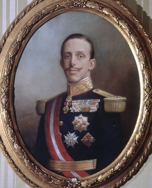 Alfonso XIII, King of Spain. (1886-1941), oil painting of 1911
