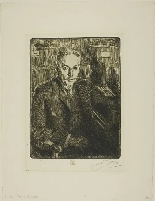 Framed Print : Alfred Beurdeley, 1906 or 1907. Creator: Anders Leonard Zorn Framed Print : Alfred Beurdeley, 1906 or 1907. Creator: Anders Leonard Zorn