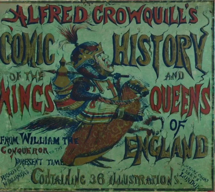 Framed Print : Alfred Crowquills Comic History of the Kings and Queens of England - front cover, 1856. Artist: Alfred Crowquill Framed Print : Alfred Crowquills Comic History of the Kings and Queens of England - front cover, 1856. Artist: Alfred Crowquill