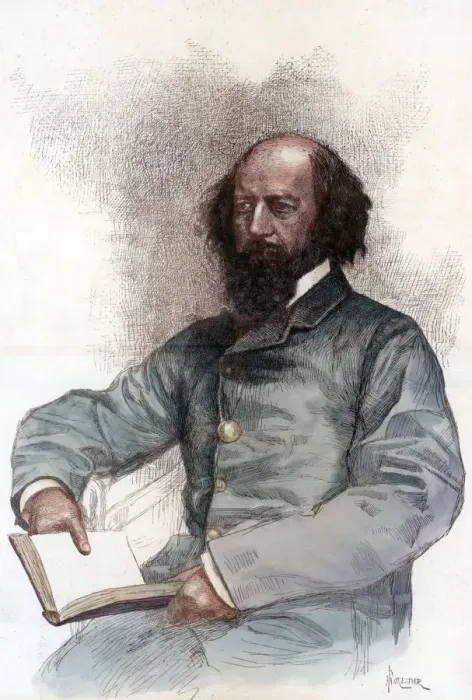 Framed Print : Alfred Lord Tennyson (1809-1892), English poet, 1884. Artist: Amedee Forestier Framed Print : Alfred Lord Tennyson (1809-1892), English poet, 1884. Artist: Amedee Forestier