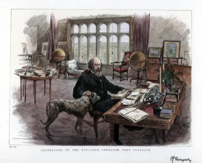 Framed Print : Alfred Lord Tennyson (1809-1892), poet laureate, 1884. Artist: Roberts Framed Print : Alfred Lord Tennyson (1809-1892), poet laureate, 1884. Artist: Roberts