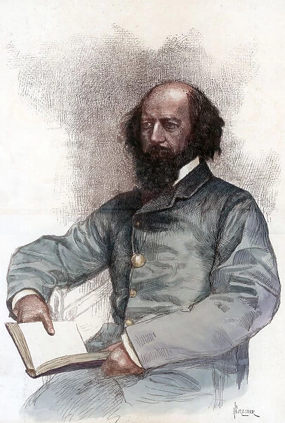 Alfred Lord Tennyson (1809-1892), English poet, 1884. Artist: Amedee Forestier