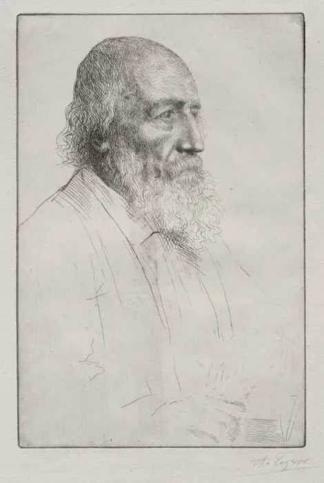Framed Print : Alfred Lord Tennyson. Creator: Alphonse Legros (French, 1837-1911) Framed Print : Alfred Lord Tennyson. Creator: Alphonse Legros (French, 1837-1911)