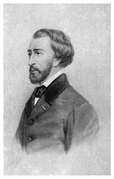 Alfred de Musset, French Romantic playwright, poet and painter, c1845-1890)