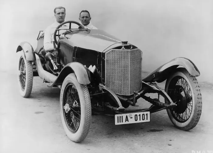 Framed Print : Alfred Neubauer behind the wheel of a 2-litre Daimler, Targa Florio, 1924 Framed Print : Alfred Neubauer behind the wheel of a 2-litre Daimler, Targa Florio, 1924