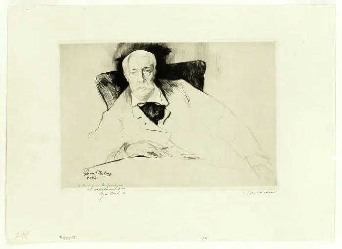 Framed Print : Alfred Stevens, 1900. Creator: Edgar Chahine Framed Print : Alfred Stevens, 1900. Creator: Edgar Chahine