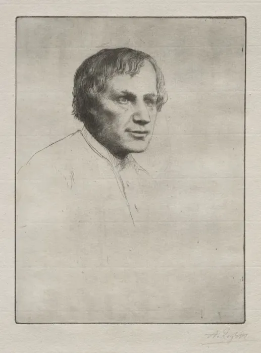Framed Print : Alfred Stevens. Creator: Alphonse Legros (French, 1837-1911) Framed Print : Alfred Stevens. Creator: Alphonse Legros (French, 1837-1911)
