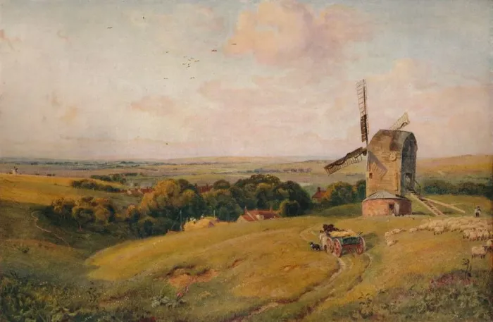 Framed Print : Alfriston Mill, c1886, (1938). Artist: Robert Thorne Waite Framed Print : Alfriston Mill, c1886, (1938). Artist: Robert Thorne Waite