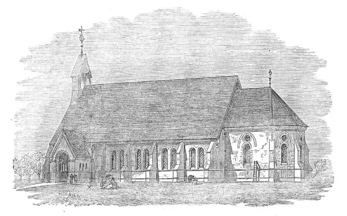 Framed Print : Algarkirk Fen Church, 1871. Creator: Unknown Framed Print : Algarkirk Fen Church, 1871. Creator: Unknown
