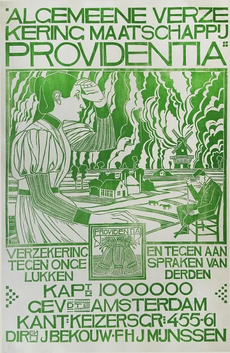 Framed Print : Algemeene Verzekering Maatschappij Providentia, c1900. Creator: Molkenboer, Theo (Theodorus) (1871-1920) Framed Print : Algemeene Verzekering Maatschappij Providentia, c1900. Creator: Molkenboer, Theo (Theodorus) (1871-1920)