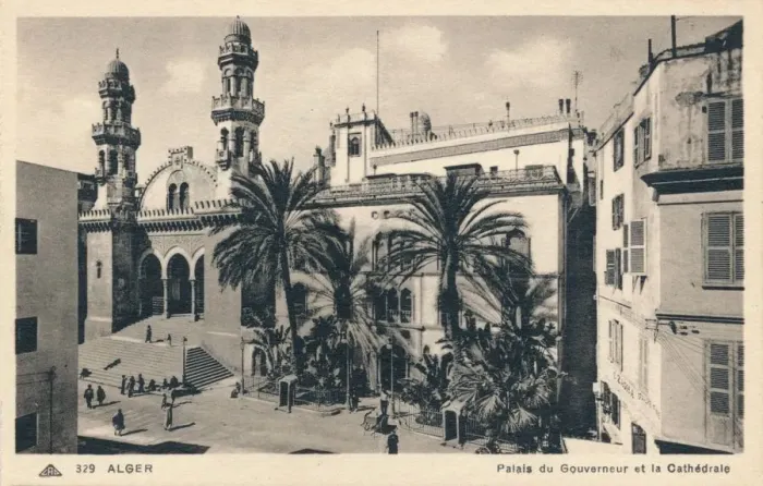 Framed Print : Alger - Palais du Gouverneur et la Cathedrale, c1900 Framed Print : Alger - Palais du Gouverneur et la Cathedrale, c1900