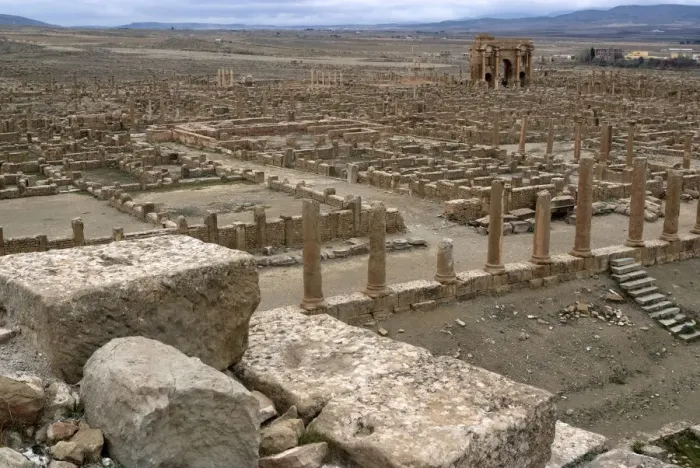 Framed Print : Algeria, Timgad, View fr Theatre Framed Print : Algeria, Timgad, View fr Theatre