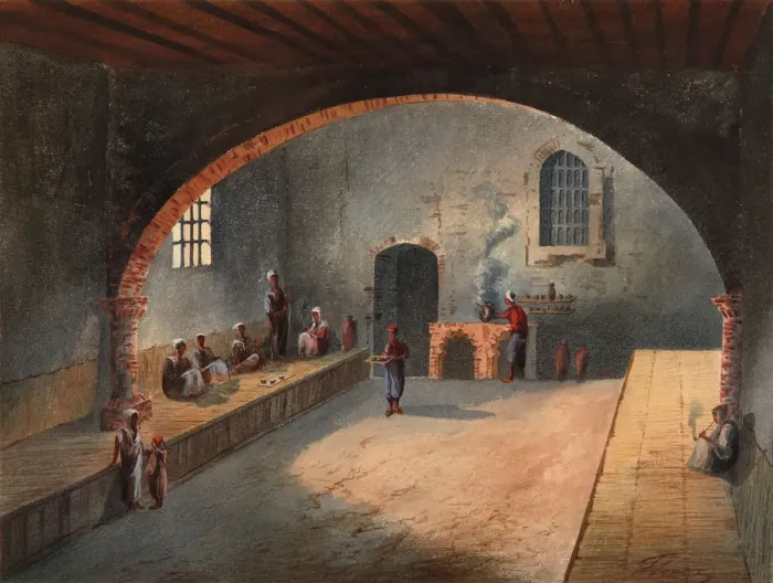 Framed Print : The Algerian Cafe. Artist: Flores Ibanez, Eduardo (active 1870-1889) Framed Print : The Algerian Cafe. Artist: Flores Ibanez, Eduardo (active 1870-1889)
