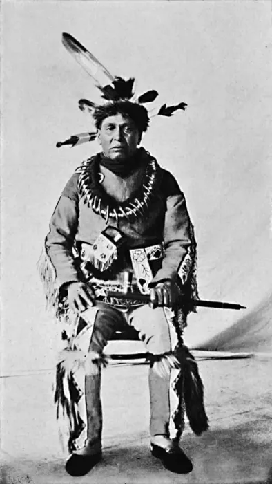 Framed Print : An Algonquin in full dress, 1912. Artist: Robert Wilson Shufeldt Framed Print : An Algonquin in full dress, 1912. Artist: Robert Wilson Shufeldt