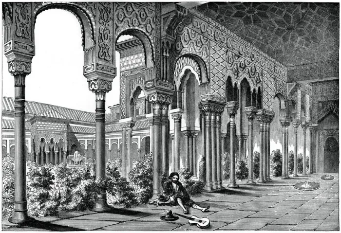 Framed Print : The Alhambra Palace, Granada, Spain, (1870) Framed Print : The Alhambra Palace, Granada, Spain, (1870)