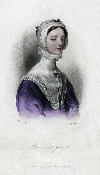 Alice Bridgenorth, a character in Walter Scotts novel Peveril of the Peak, 1833