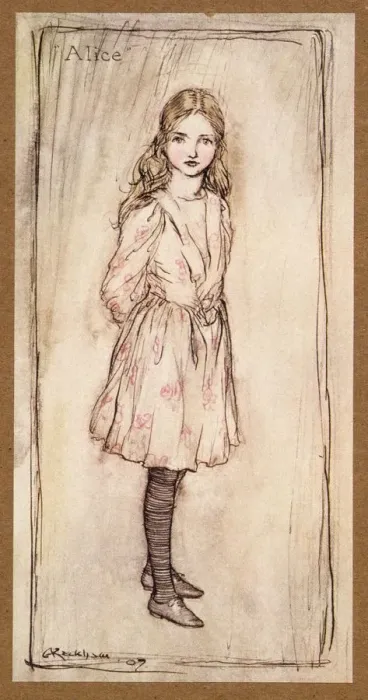 Framed Print : Alice, frontispiece from Alices Adventures in Wonderland, by Lewis Carroll, pub. 1907 Framed Print : Alice, frontispiece from Alices Adventures in Wonderland, by Lewis Carroll, pub. 1907