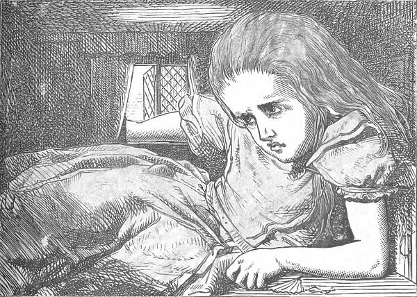 Alice, as she grows larger, 1889. Artist: John Tenniel
