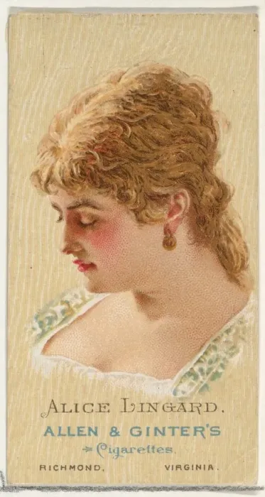 Framed Print : Alice Lingard, from Worlds Beauties, Series 2 (N27) for Allen & Ginter Cigarettes Framed Print : Alice Lingard, from Worlds Beauties, Series 2 (N27) for Allen & Ginter Cigarettes