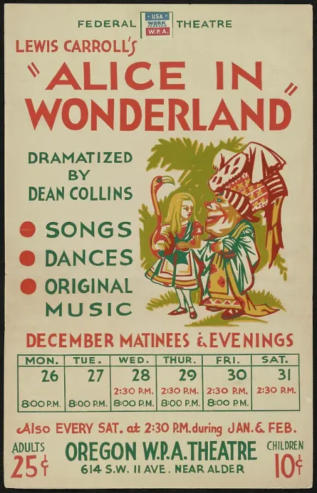 Framed Print : Alice in Wonderland, Portland, OR, 1938. Creator: Unknown Framed Print : Alice in Wonderland, Portland, OR, 1938. Creator: Unknown