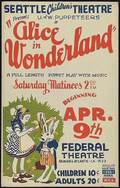 Alice in Wonderland, Seattle, 1938. Creator: Unknown