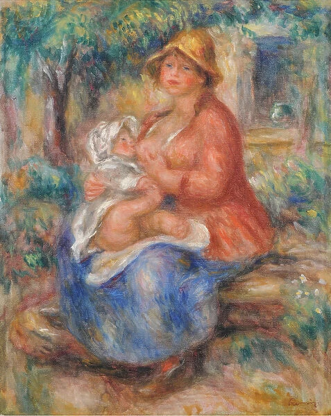 Aline Renoir Nursing her Baby, 1915